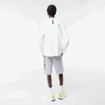 Men Lacoste V0ZN1355 Grey Chine CCA Reflective Print Shorts - Image 3