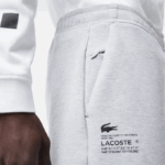 Men Lacoste V0ZN1355 Grey Chine CCA Reflective Print Shorts - Image 4