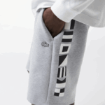 Men Lacoste V0ZN1355 Grey Chine CCA Reflective Print Shorts - Image 10