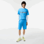Men Lacoste V0ZN1356 Blue 4XA Reflective Print Shorts