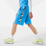 Men Lacoste V0ZN1356 Blue 4XA Reflective Print Shorts - Image 4