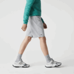 Men Lacoste V0ZN1361 Grey Chine CCA SPORT Tennis Fleece Shorts - Image 2