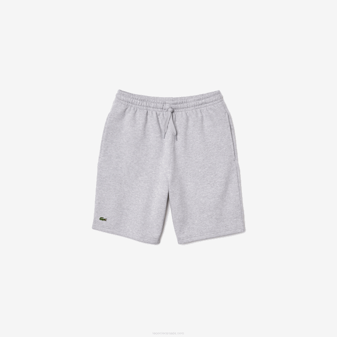 Men Lacoste V0ZN1361 Grey Chine CCA SPORT Tennis Fleece Shorts - Image 5