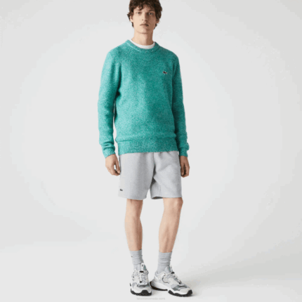 Men Lacoste V0ZN1361 Grey Chine CCA SPORT Tennis Fleece Shorts