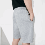 Men Lacoste V0ZN1361 Grey Chine CCA SPORT Tennis Fleece Shorts - Image 6
