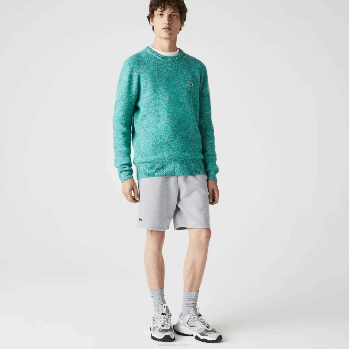 Men Lacoste V0ZN1361 Grey Chine CCA SPORT Tennis Fleece Shorts - Image 1