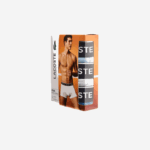 Men Lacoste V0ZN1371 Blue Grey Chine F7K Casual Boxer Brief 3-Pack - Image 5