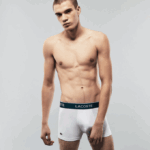 Men Lacoste V0ZN1372 Black White Grey Chine NUA Casual Boxer Brief 3-Pack - Image 9