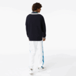 Men Lacoste V0ZN1378 Black/White HHW Comic Badge Sweater - Image 3