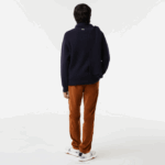 Men Lacoste V0ZN1380 Navy Blue 166 Crocodile Sweater - Image 3