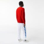 Men Lacoste V0ZN1382 Red 240 Crocodile Sweater - Image 3