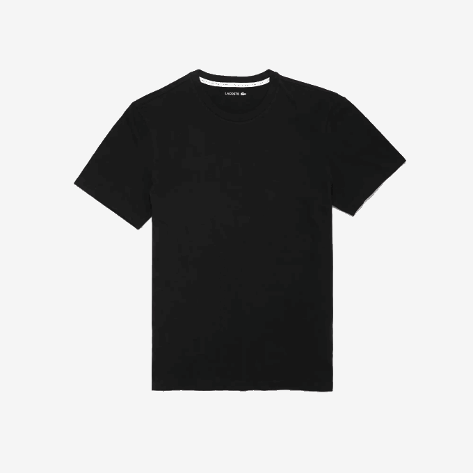 Men Lacoste V0ZN1383 Black 031 Short Sleeve Lounge T-Shirt - Image 1