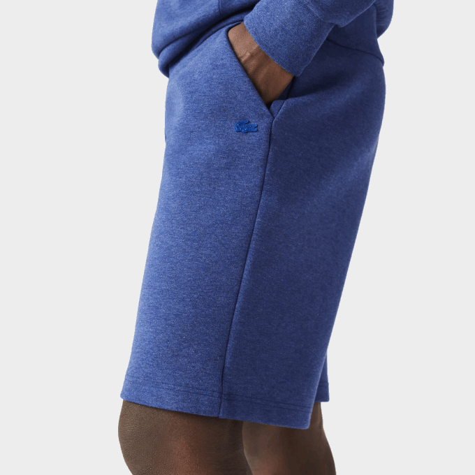 Men Lacoste V0ZN1392 Blue Chine HJD Stretch Cotton Blend Shorts - Image 4