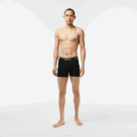 Men Lacoste V0ZN1399 Black 031 5-Pack Logo Waist Boxers