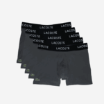 Men Lacoste V0ZN1400 Grey XB4 5-Pack Logo Waist Boxers