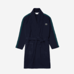 Men Lacoste V0ZN1401 Navy Blue 166 SPORT-Inspired Textured Badges Cotton Pique Robe - Image 3