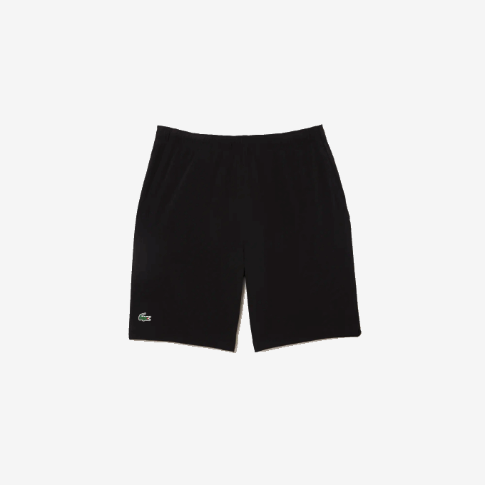 Men Lacoste V0ZN1410 Black White 258 SPORT Ultra-Light Shorts - Image 5