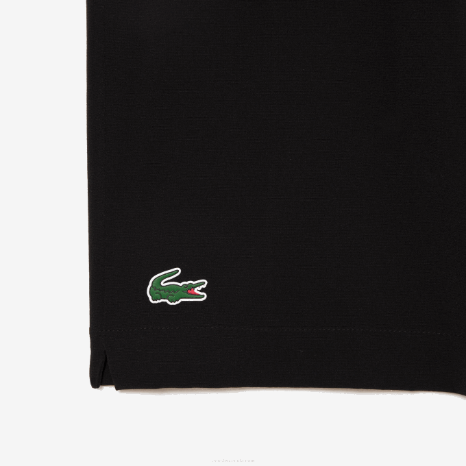 Men Lacoste V0ZN1410 Black White 258 SPORT Ultra-Light Shorts - Image 6