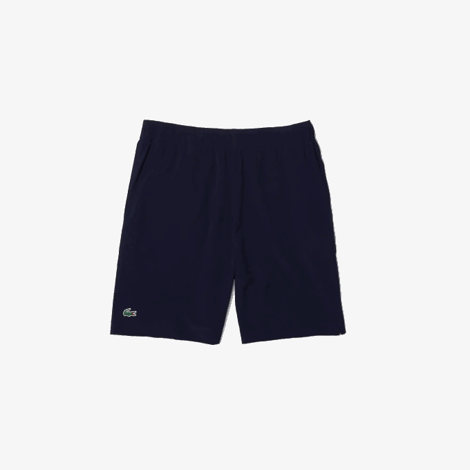 Men Lacoste V0ZN1411 Navy Blue White 525 SPORT Ultra-Light Shorts - Image 5