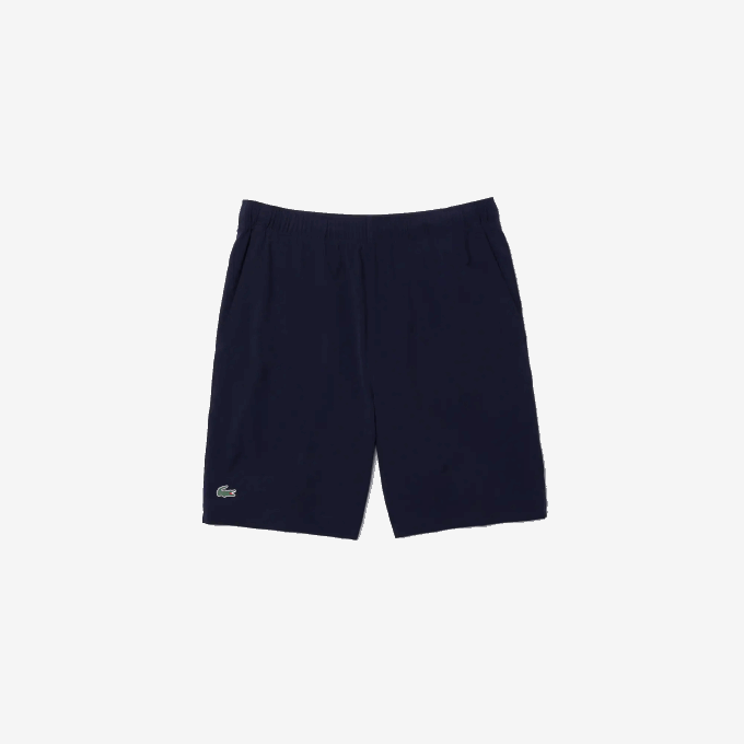 Men Lacoste V0ZN1411 Navy Blue White 525 SPORT Ultra-Light Shorts - Image 6