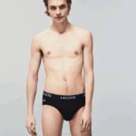 Men Lacoste V0ZN1421 Black 031 Pack Of 3 Casual Briefs - Image 7