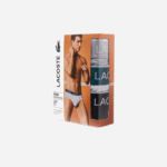 Men Lacoste V0ZN1422 Black White Grey Chine NUA Pack Of 3 Casual Briefs - Image 6