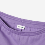 Men Lacoste V0ZN1425 Purple GFU Organic Brushed Cotton Fleece Shorts - Image 6