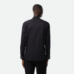 Men Lacoste V0ZN1437 Black 031 Slim Fit French Collar Cotton Poplin Shirt - Image 3