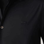 Men Lacoste V0ZN1437 Black 031 Slim Fit French Collar Cotton Poplin Shirt - Image 6