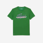Men Lacoste V0ZN143 Green L94 SPORT Regular Fit Organic Cotton T-Shirt