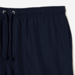 Men Lacoste V0ZN1441 Navy Blue 166 SPORT Tennis Solid Diamond Weave Shorts - Image 6
