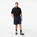 Men Lacoste V0ZN1447 Navy Blue 166 SPORT Relaxed Fit Jersey Lined Shorts - Plus Size - Big