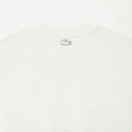 Men Lacoste V0ZN144 White 70V Loose Fit Cotton Jersey Print T-Shirt - Image 6