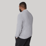 Men Lacoste V0ZN1452 Grey Chine CCA Organic Cotton Crew Neck Sweater - Image 8