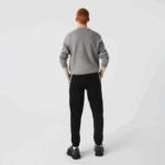 Men Lacoste V0ZN1459 Black 031 Printed Bands Trackpants - Image 3