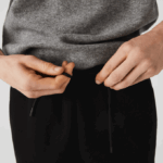 Men Lacoste V0ZN1459 Black 031 Printed Bands Trackpants - Image 8