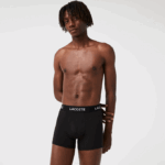 Men Lacoste V0ZN1461 Black 031 Microfiber Trunk 3-Pack - Image 2