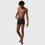 Men Lacoste V0ZN1461 Black 031 Microfiber Trunk 3-Pack