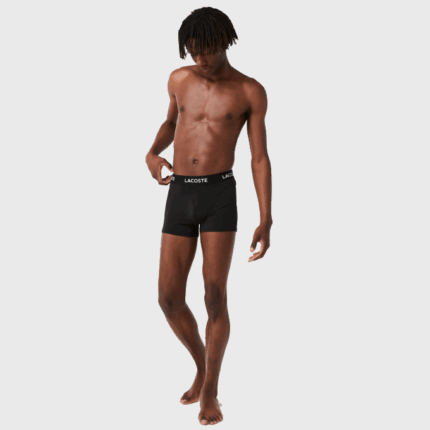 Men Lacoste V0ZN1461 Black 031 Microfiber Trunk 3-Pack
