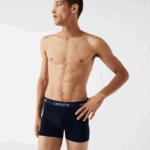 Men Lacoste V0ZN1462 Navy Blue White Red LAW Microfiber Trunk 3-Pack - Image 2