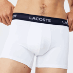 Men Lacoste V0ZN1462 Navy Blue White Red LAW Microfiber Trunk 3-Pack - Image 4