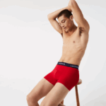 Men Lacoste V0ZN1462 Navy Blue White Red LAW Microfiber Trunk 3-Pack - Image 7