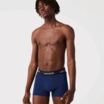 Men Lacoste V0ZN1463 Navy Blue VUC Microfiber Trunk 3-Pack