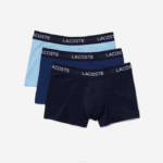 Men Lacoste V0ZN1463 Navy Blue VUC Microfiber Trunk 3-Pack - Image 5
