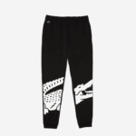 Men Lacoste V0ZN1469 Black White 258 Crocodile Design Cotton Fleece Blend Indoor Pants - Image 5