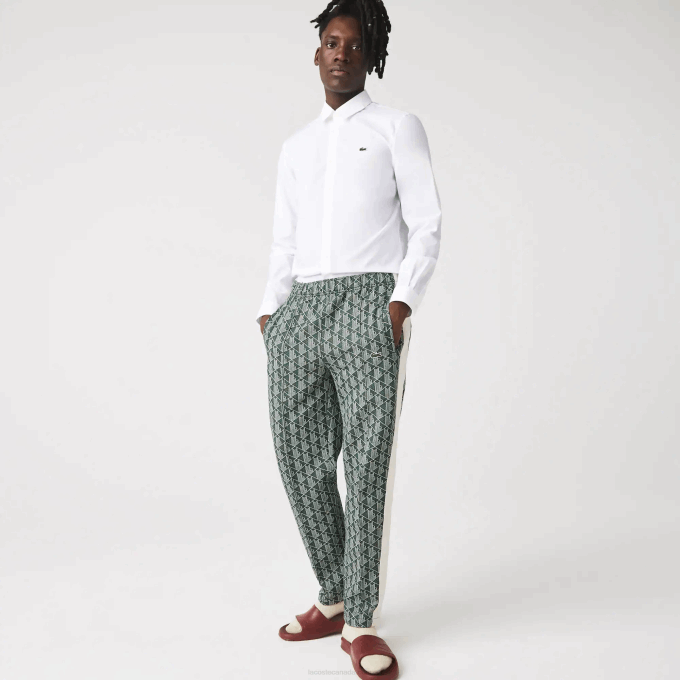 Men Lacoste V0ZN1488 White 001 Slim Fit Stretch Cotton Poplin Shirt - Image 7