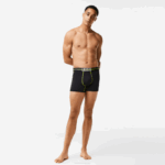 Men Lacoste V0ZN1492 Black Yellow 9Y2 Seamless Jersey Trunk