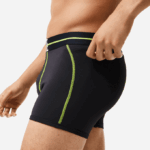 Men Lacoste V0ZN1492 Black Yellow 9Y2 Seamless Jersey Trunk - Image 4