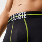 Men Lacoste V0ZN1492 Black Yellow 9Y2 Seamless Jersey Trunk - Image 7