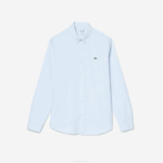 Men Lacoste V0ZN1493 Blue HBP Regular Fit Premium Cotton Shirt - Image 4